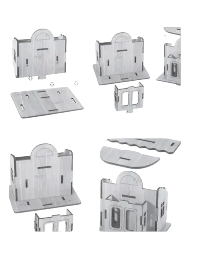 puzzle 3D maison en bois I boutique1one random 1PCS
