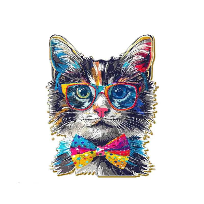 puzzle chat à lunette I boutique1one H472-A3