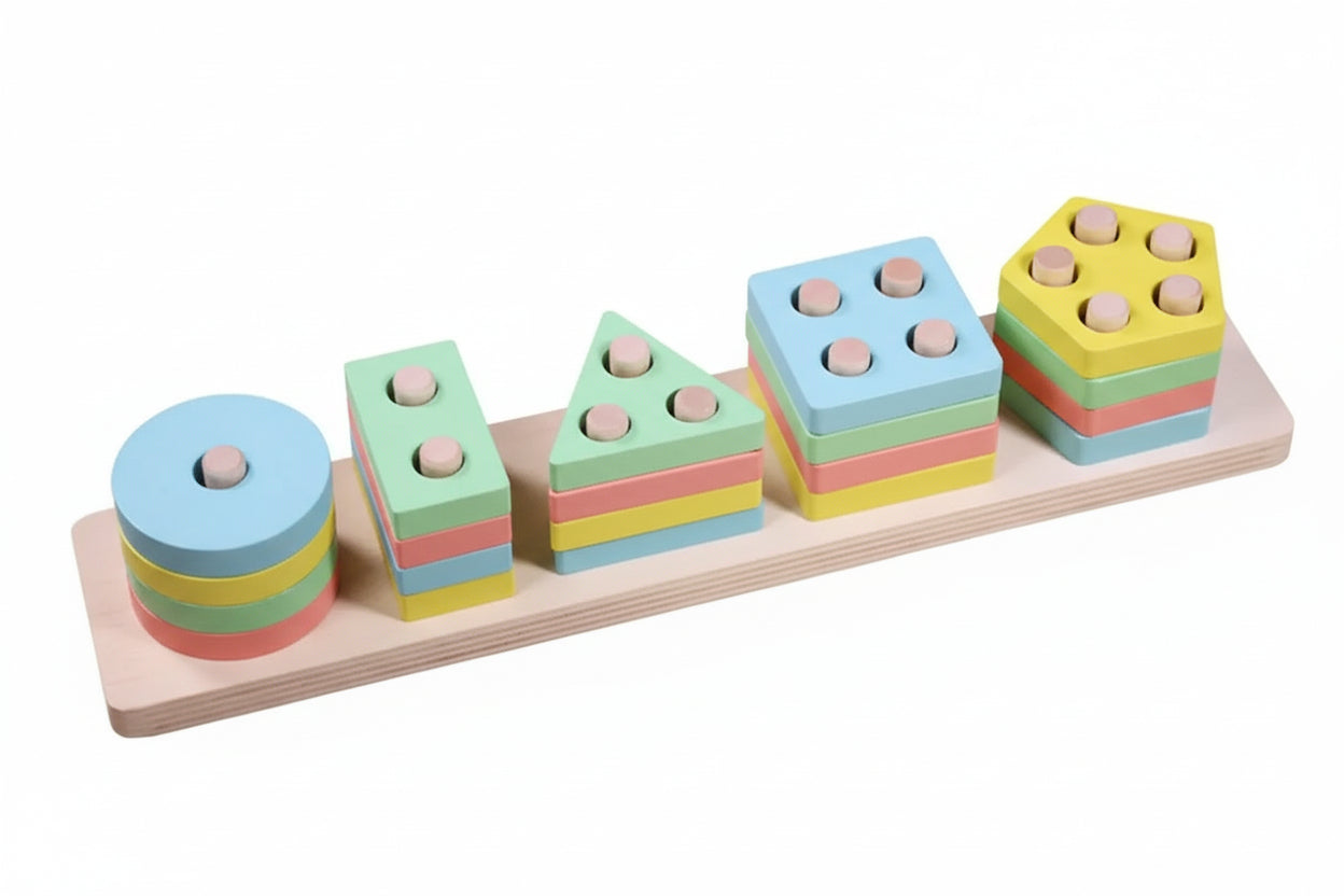 puzzle de superposition et d'éveil I boutique1one Macaron-block