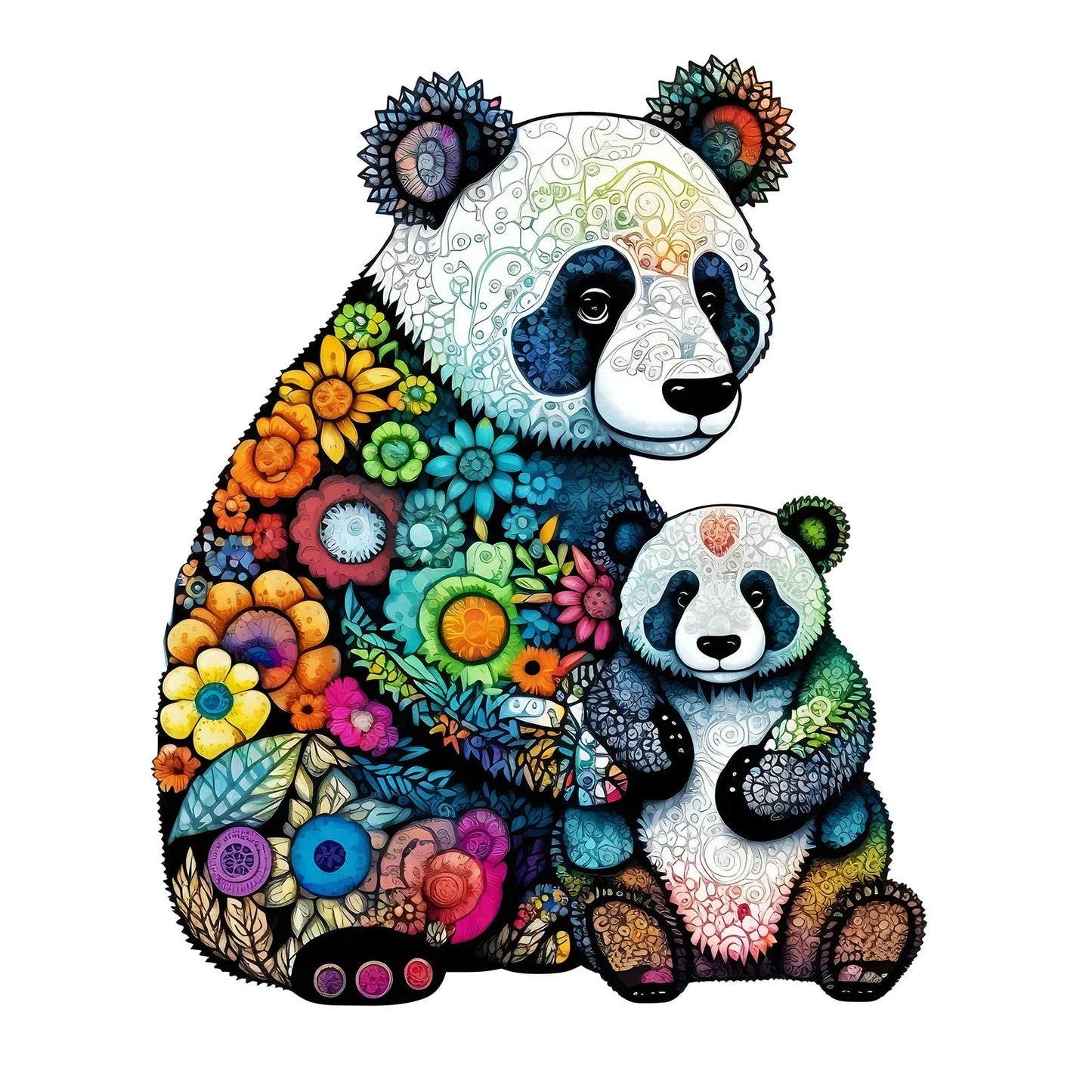 puzzle panda coloré I boutique1one M133-A3