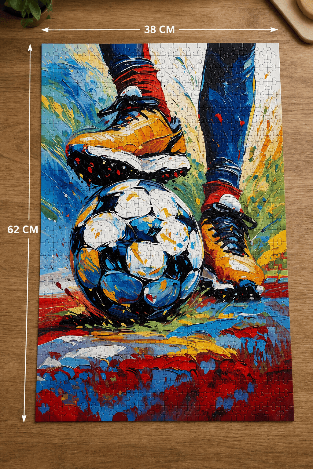 Puzzle ballon de foot coloré I Full Puzzle