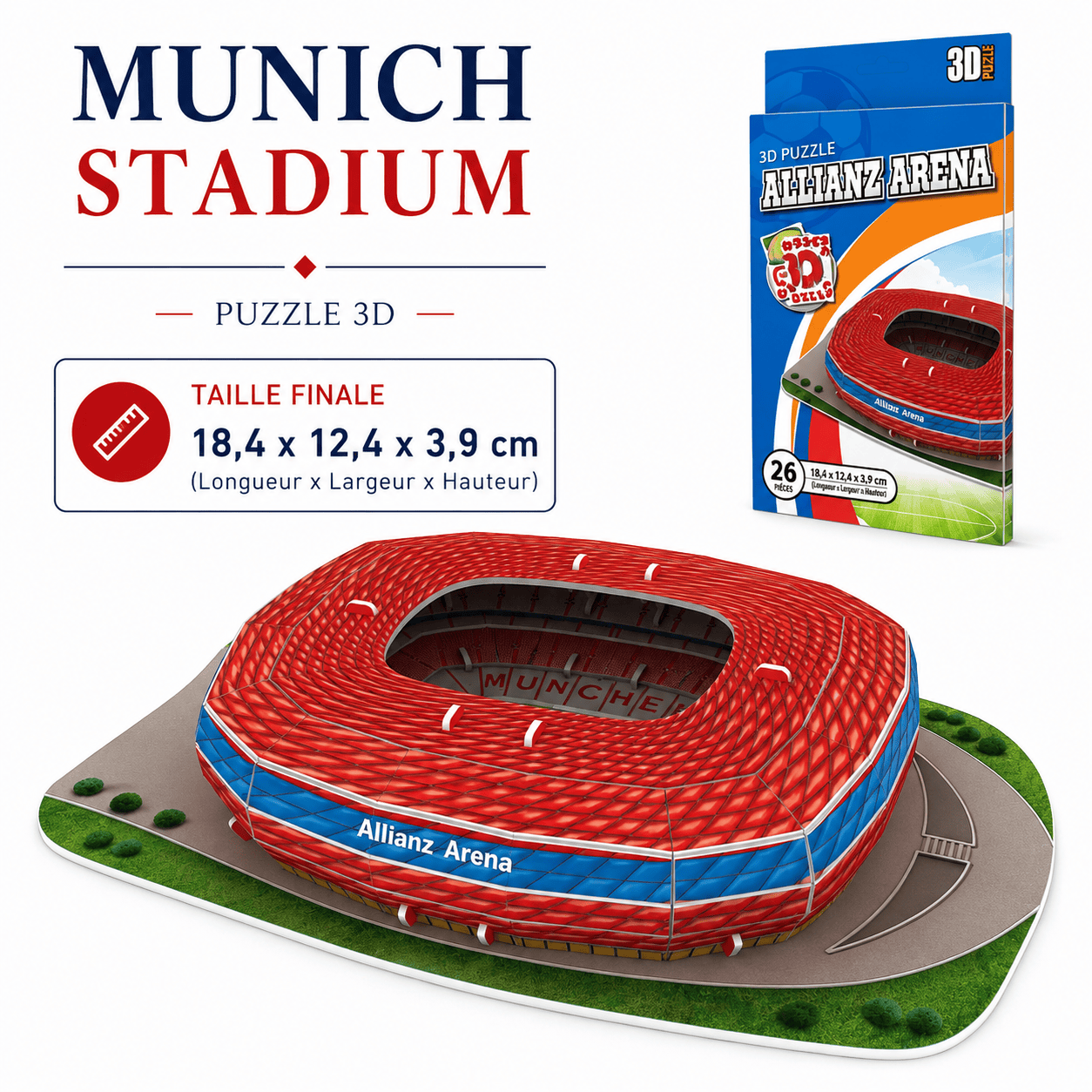 Puzzle 3D stade de foot I Full Puzzle