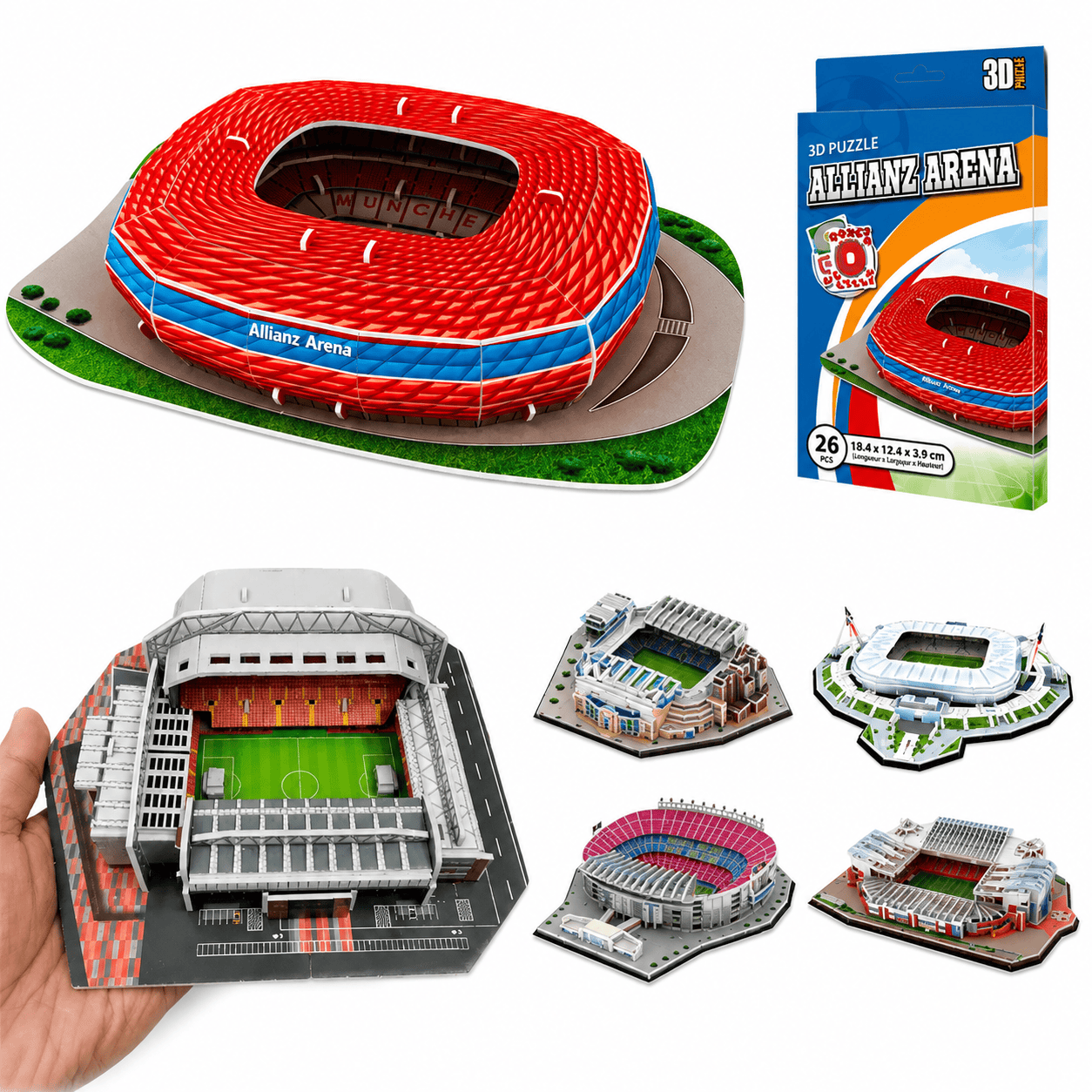 Puzzle 3D stade de foot I Full Puzzle
