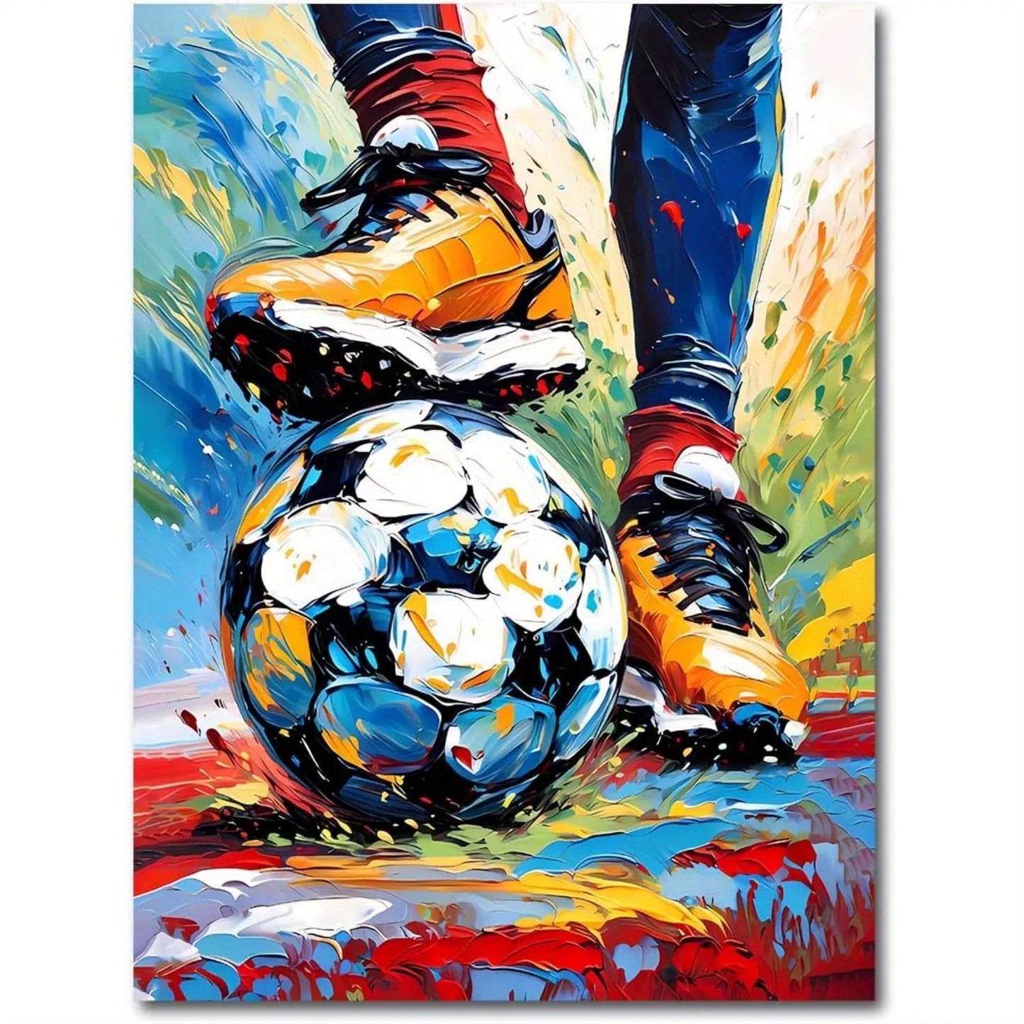 Puzzle ballon de foot coloré I Full Puzzle