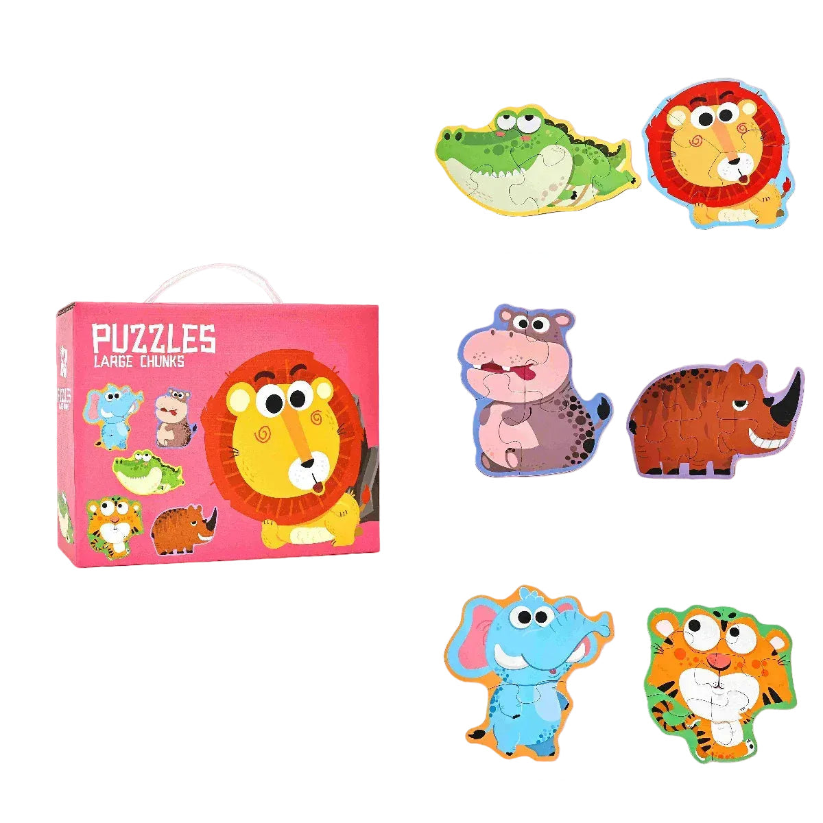 boite de 6 puzzle 5 ans I boutique1one Animals