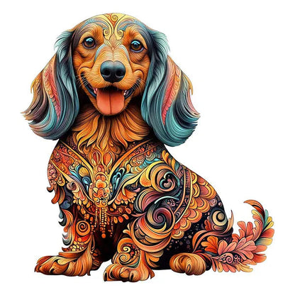 magnifique puzzle circulaire et de forme réaliste I Full Puzzle CHIEN ≈140 PCS