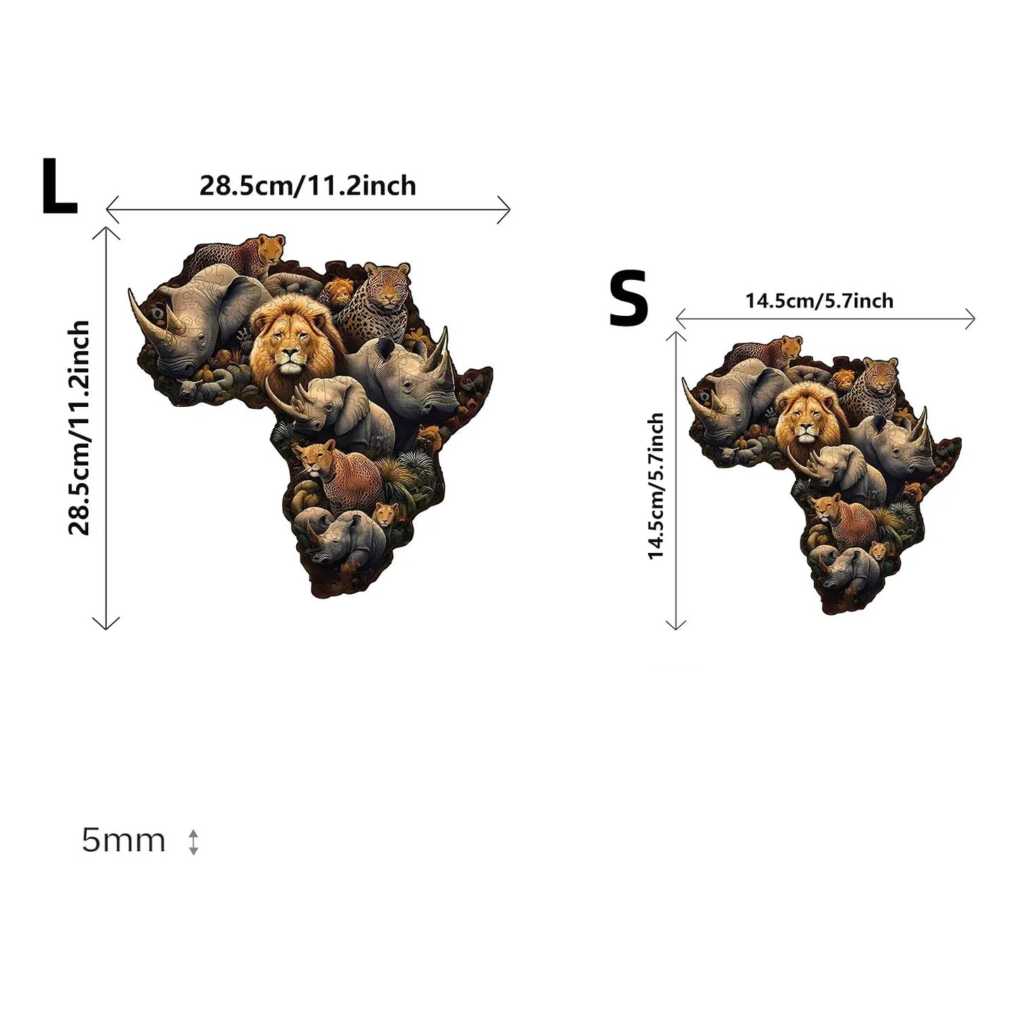 magnifique puzzle représentant l'Afrique I boutique1one