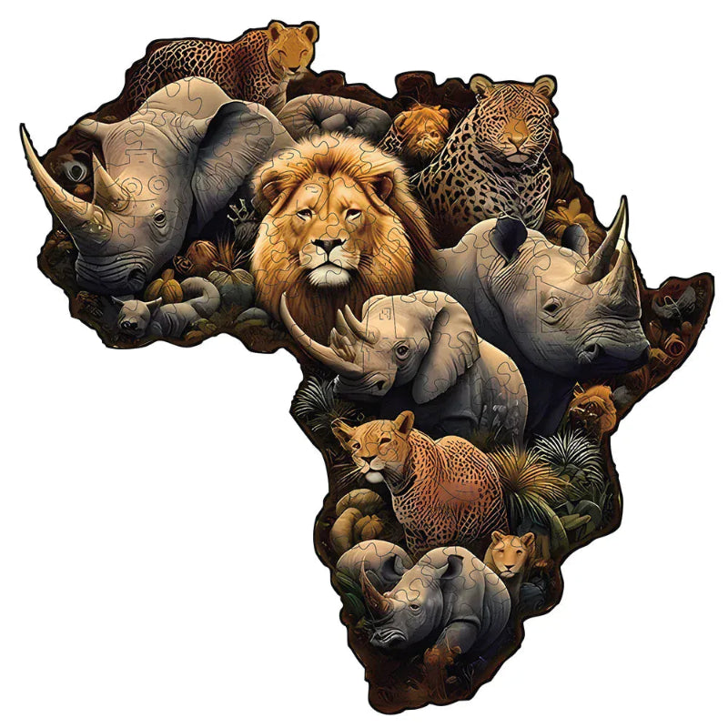 magnifique puzzle représentant l'Afrique I boutique1one