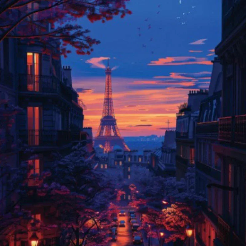 mini puzzle Paris de nuit I boutique1one PURPLE