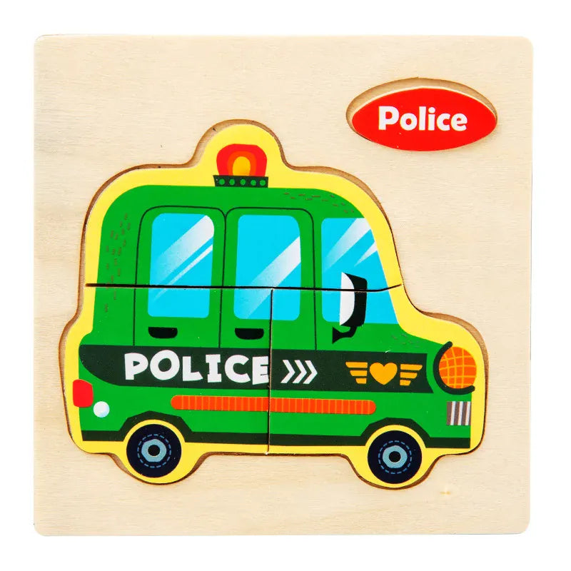 puzzle 3/4 pièces I boutique1one Police Car