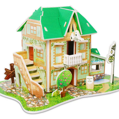 puzzle 3D de jolie petite maison I Full Puzzle 17 / ≈15cm/15cm