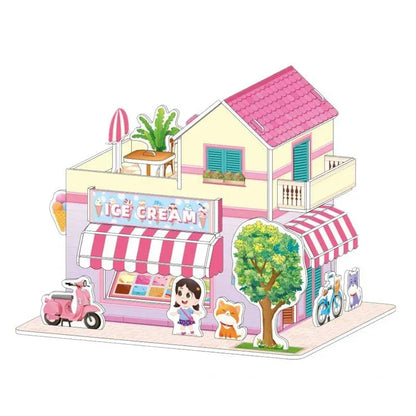 puzzle 3D de jolie petite maison I Full Puzzle 30 / ≈15cm/15cm