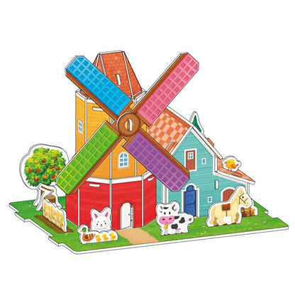puzzle 3D de jolie petite maison I Full Puzzle 36 / ≈15cm/15cm