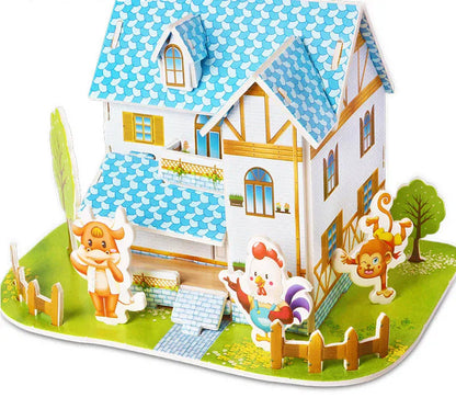 puzzle 3D de jolie petite maison I Full Puzzle 4 / ≈15cm/15cm