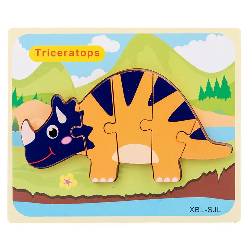 puzzle 3D dinosaure en anglais I boutique1one Triceratops