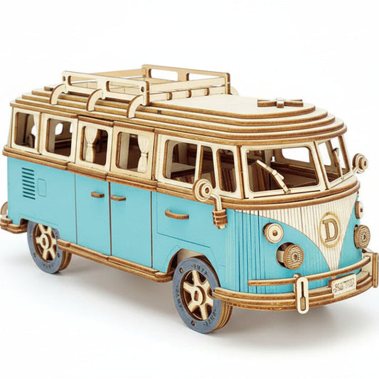 puzzle 3D en bois bus rétro style van I boutique1one