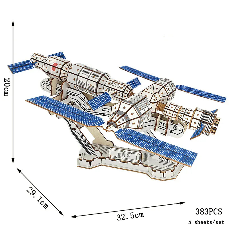 puzzle 3D en bois bus rétro style van I boutique1one China Space Station / CHINA