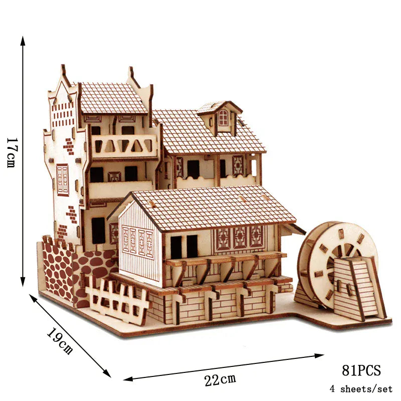 puzzle 3D en bois bus rétro style van I boutique1one Phoenix Ancient Town / CHINA