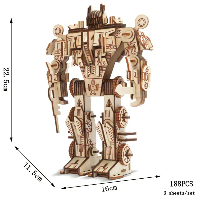 puzzle 3D en bois bus rétro style van I boutique1one Robot I / CHINA