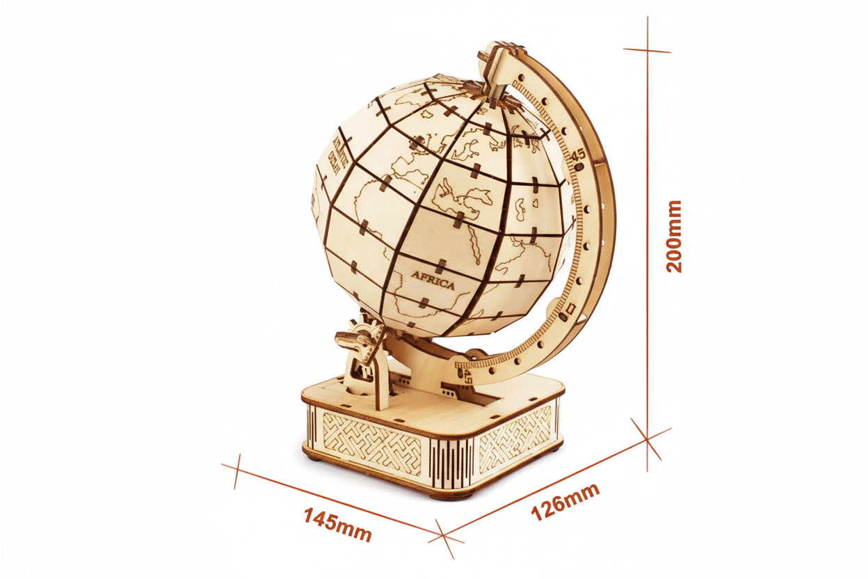 puzzle 3D en bois globe I boutique1one Globe puzzles