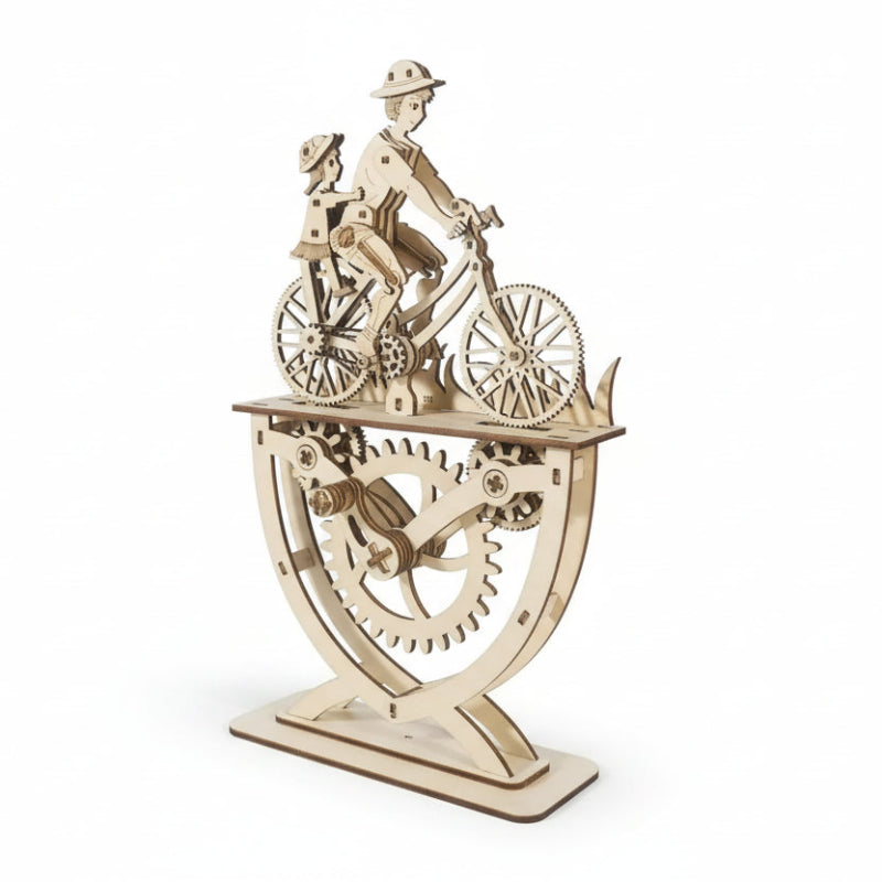 puzzle 3D en bois  vélo père et fils I boutique1one Father and daughter