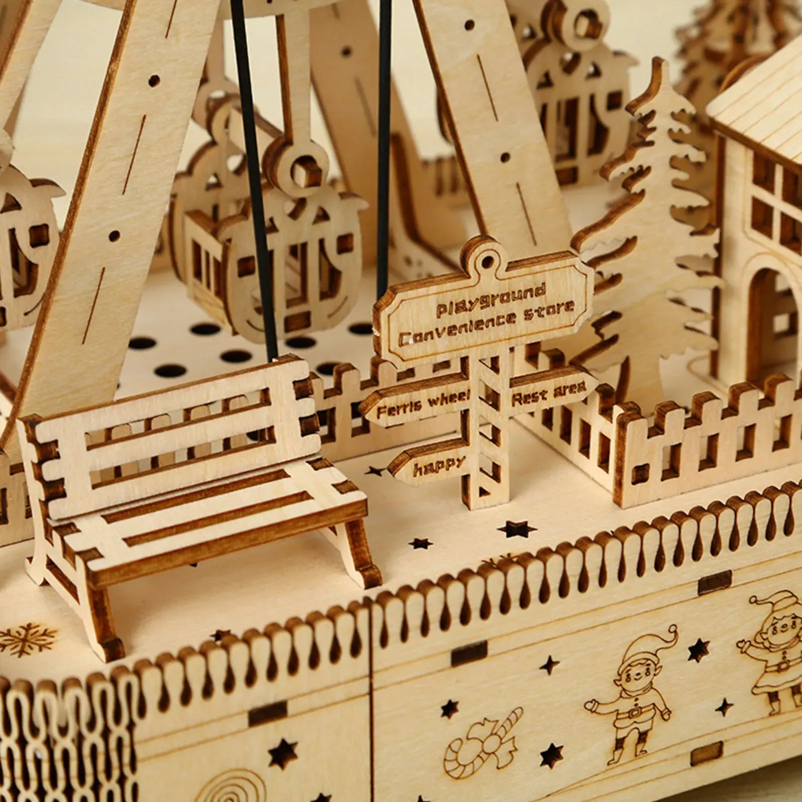 puzzle 3D grande roue en bois I boutique1one A