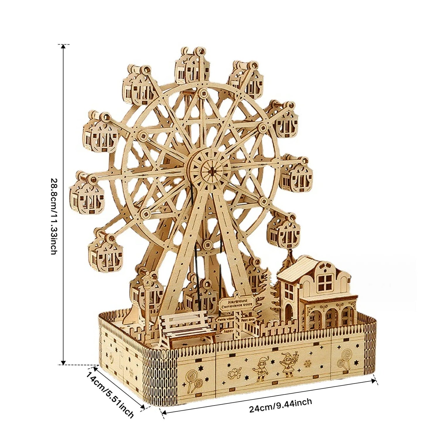 puzzle 3D grande roue en bois I boutique1one A
