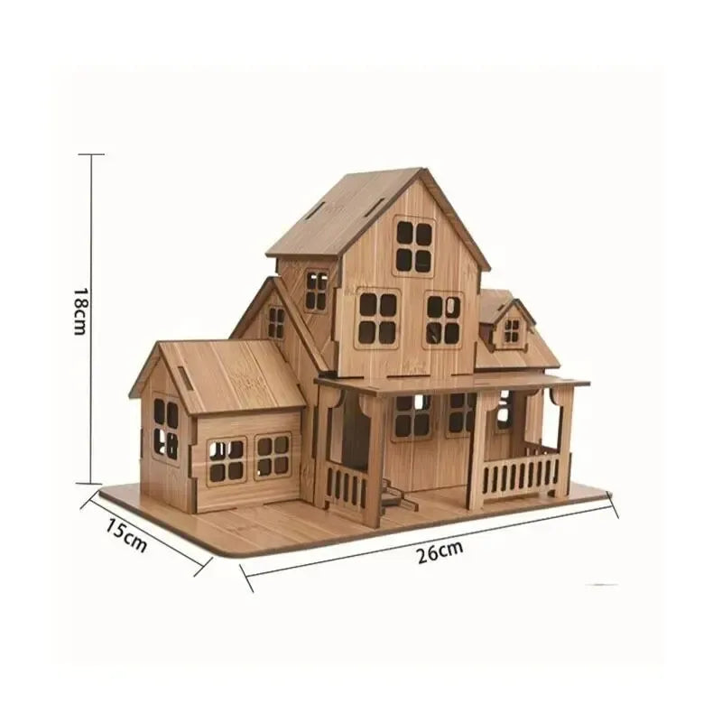 puzzle 3D maison en bois I boutique1one random 1PCS