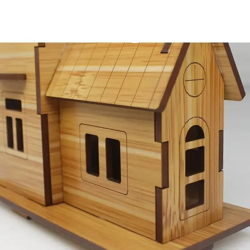 puzzle 3D maison en bois I boutique1one random 1PCS
