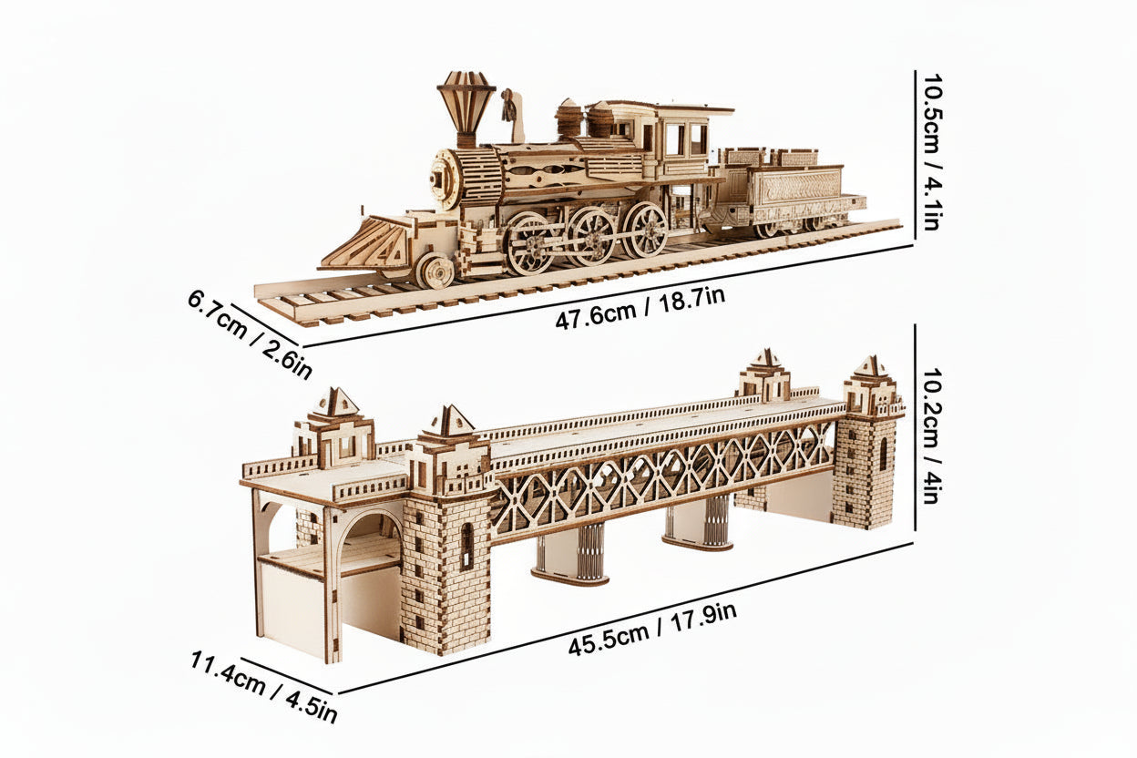 puzzle 3D train à vapeur et pont I boutique1one