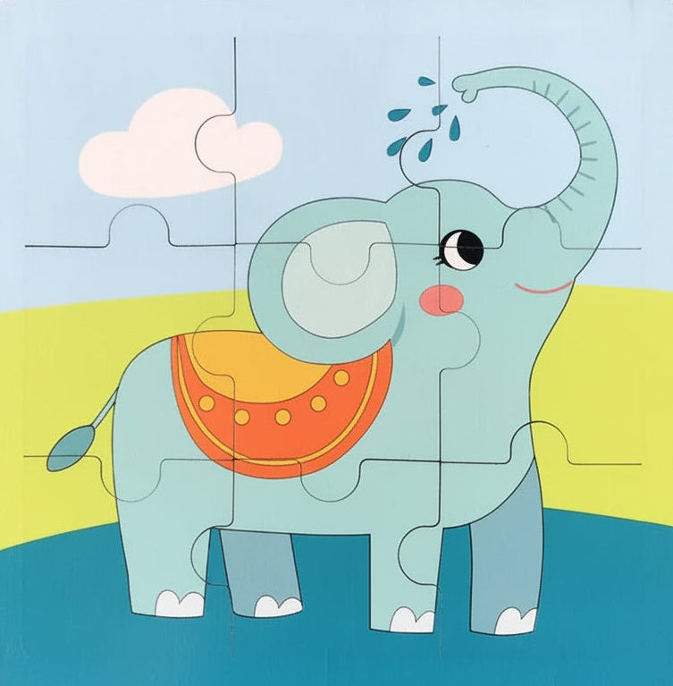 puzzle 9 pièces I boutique1one elephant