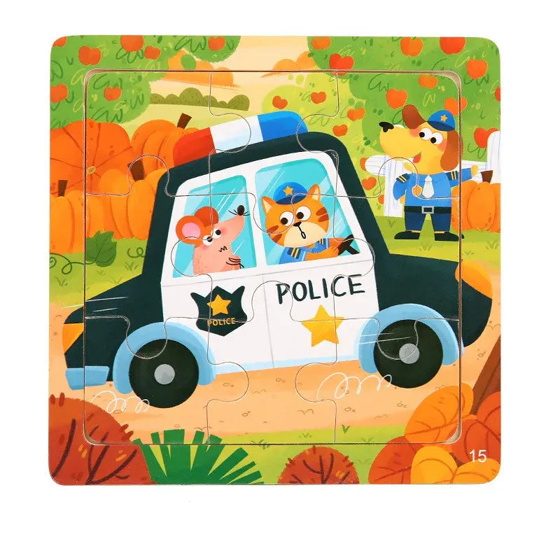 puzzle 9 pièces I boutique1one Police Car / CHINA