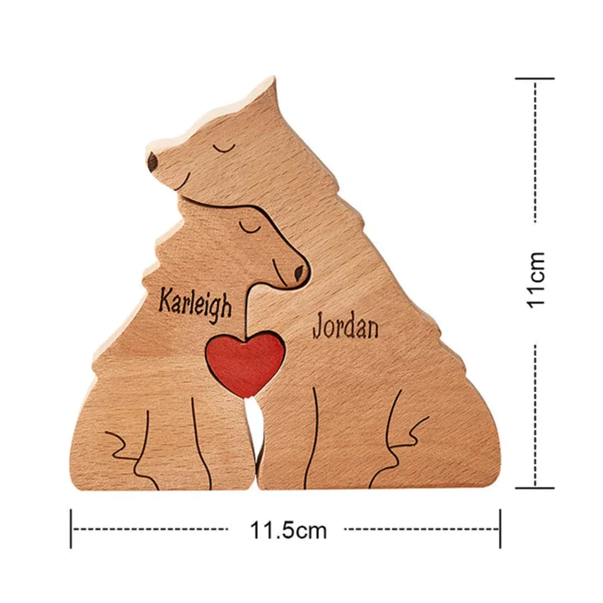 puzzle a personnalisé famille de loup 2 members