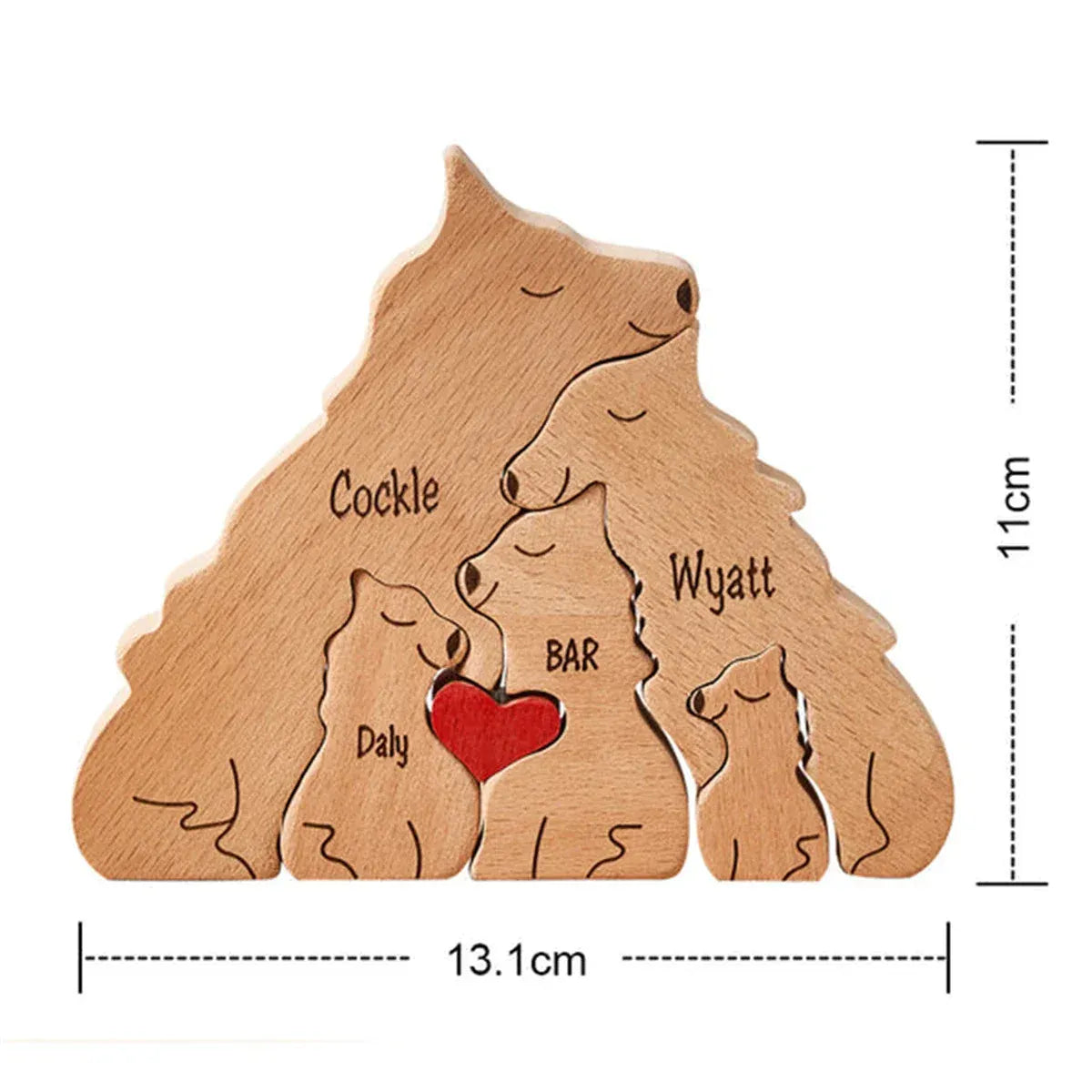 puzzle a personnalisé famille de loup 5 members