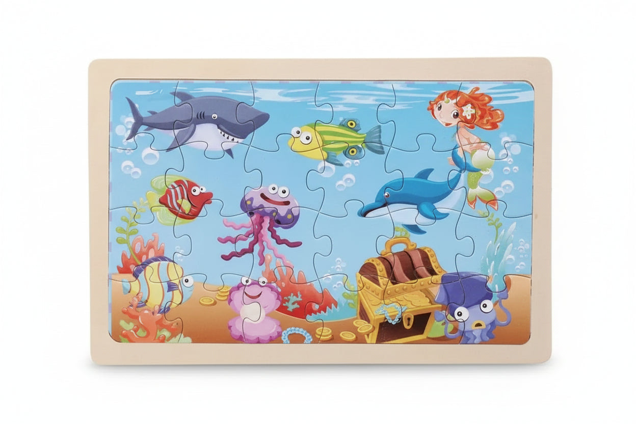 puzzle animaux 24 pièces I boutique1one Ocean treasure chest 1