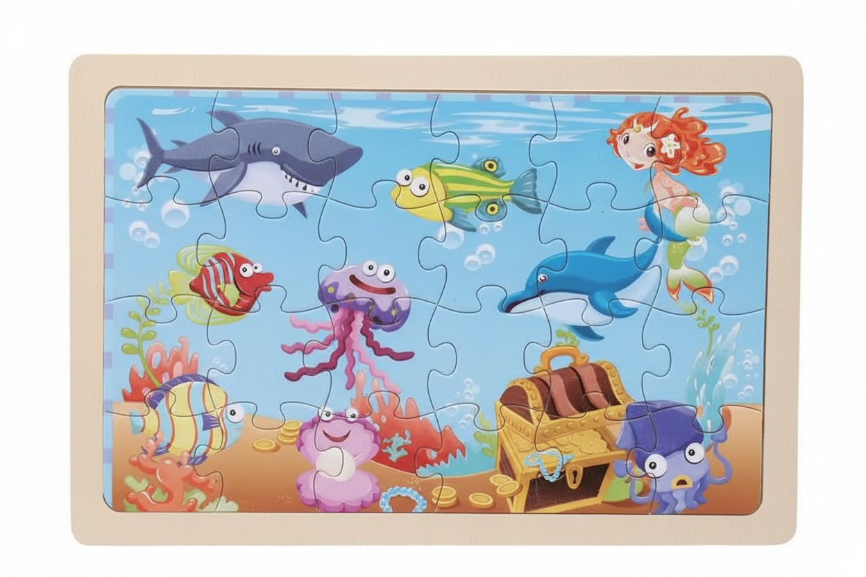 puzzle animaux 24 pièces I boutique1one Ocean treasure chest
