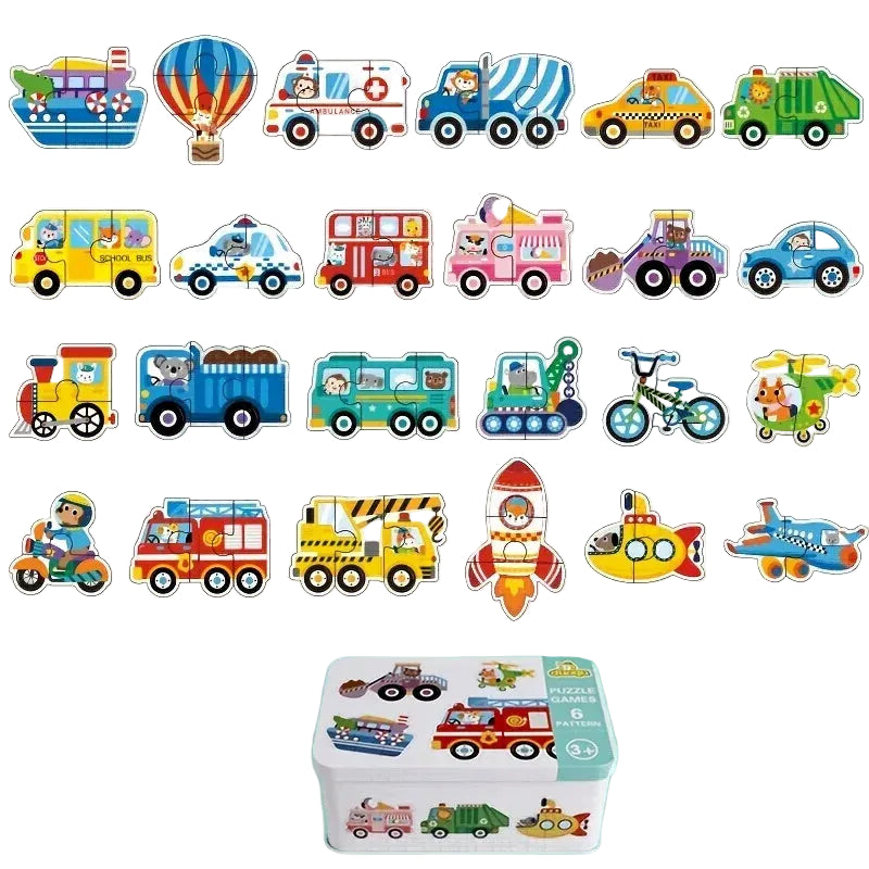 puzzle boite éducatif I boutique1one transportation