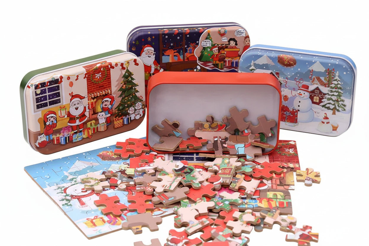 puzzle boite en metal noel enfant I boutique1one