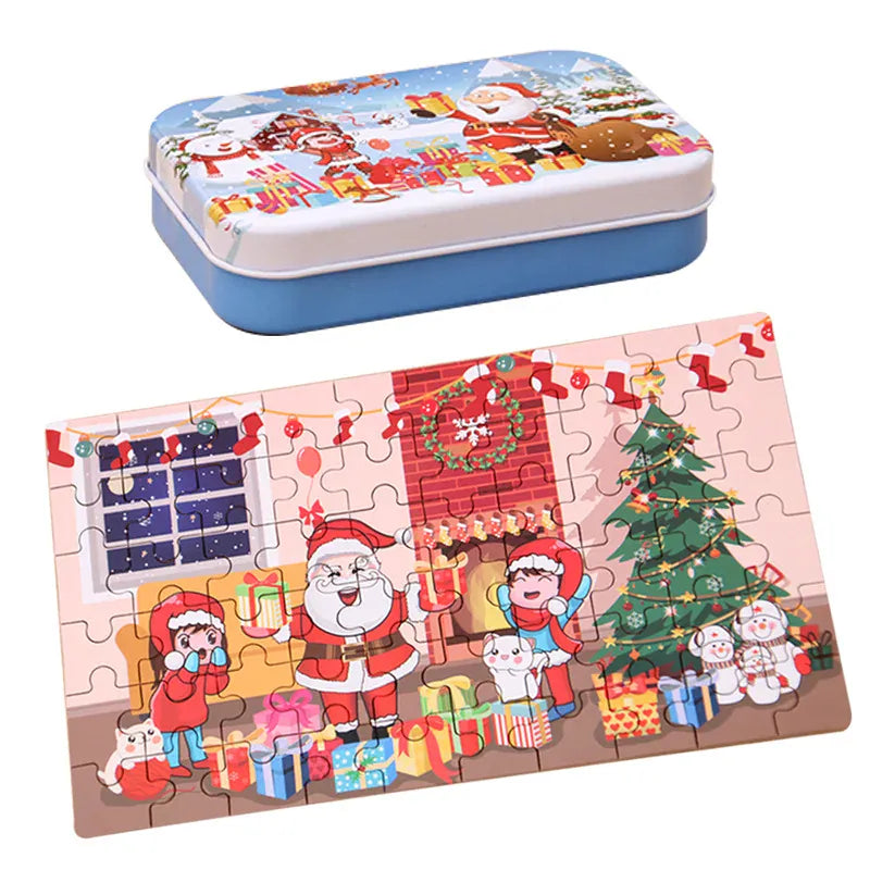 puzzle boite en metal noel enfant I boutique1one