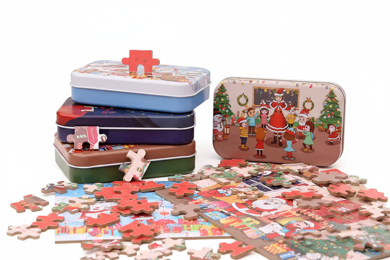 puzzle boite en metal noel enfant I boutique1one