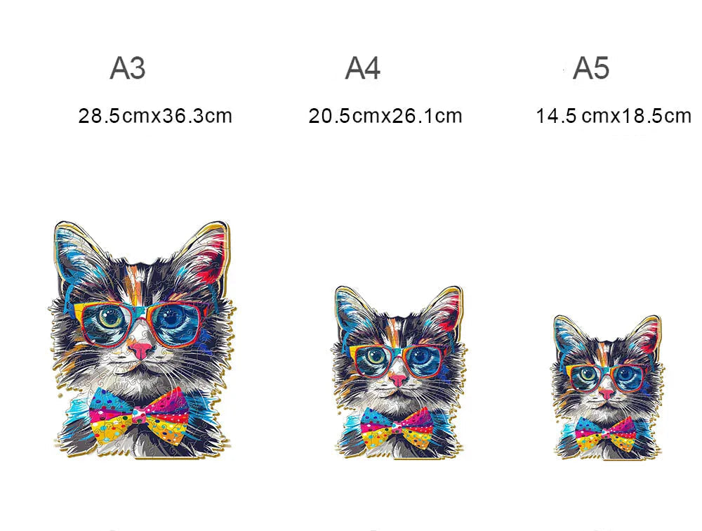 puzzle chat à lunette I boutique1one