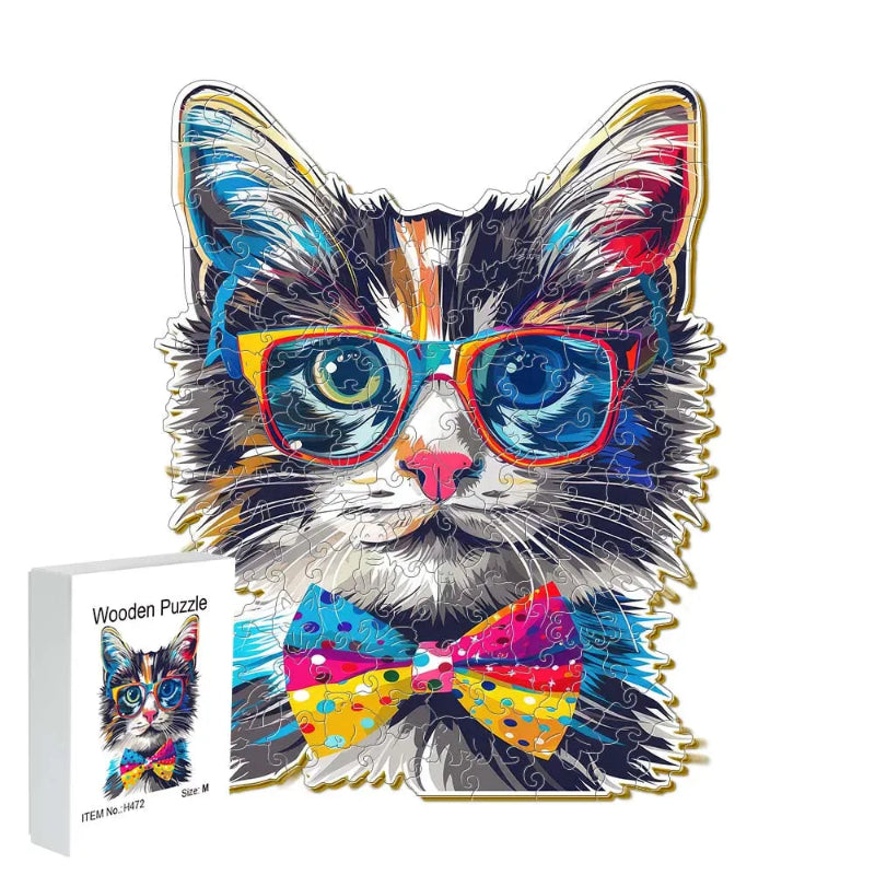 puzzle chat à lunette I boutique1one