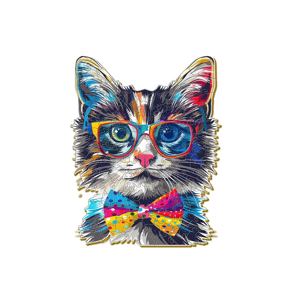 puzzle chat à lunette I boutique1one H472-A5
