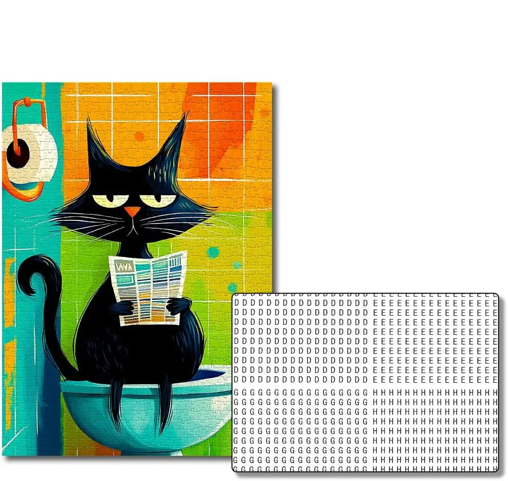 puzzle chat au toilette I boutique1one
