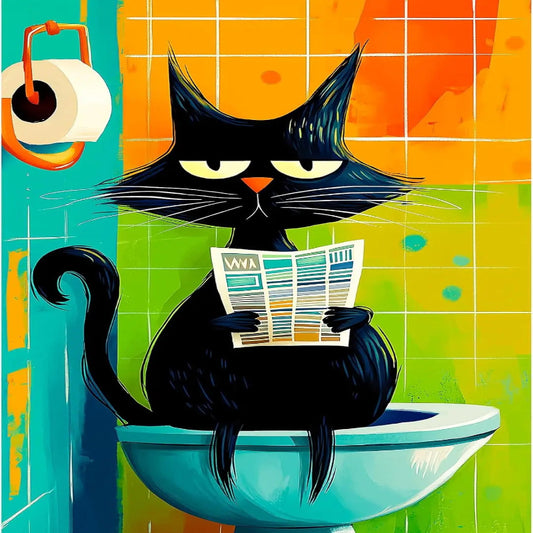 puzzle chat au toilette I boutique1one 38x26cm 300pcs