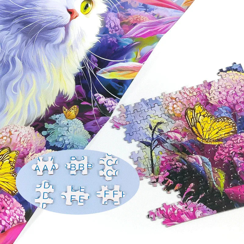 puzzle chat blanc magnifique I boutique1one cat