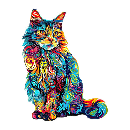 puzzle chat coloré I Full Puzzle A5