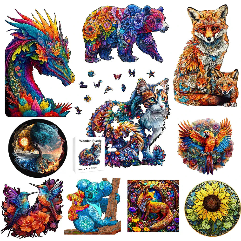 puzzle chat dragon et autres I boutique1one