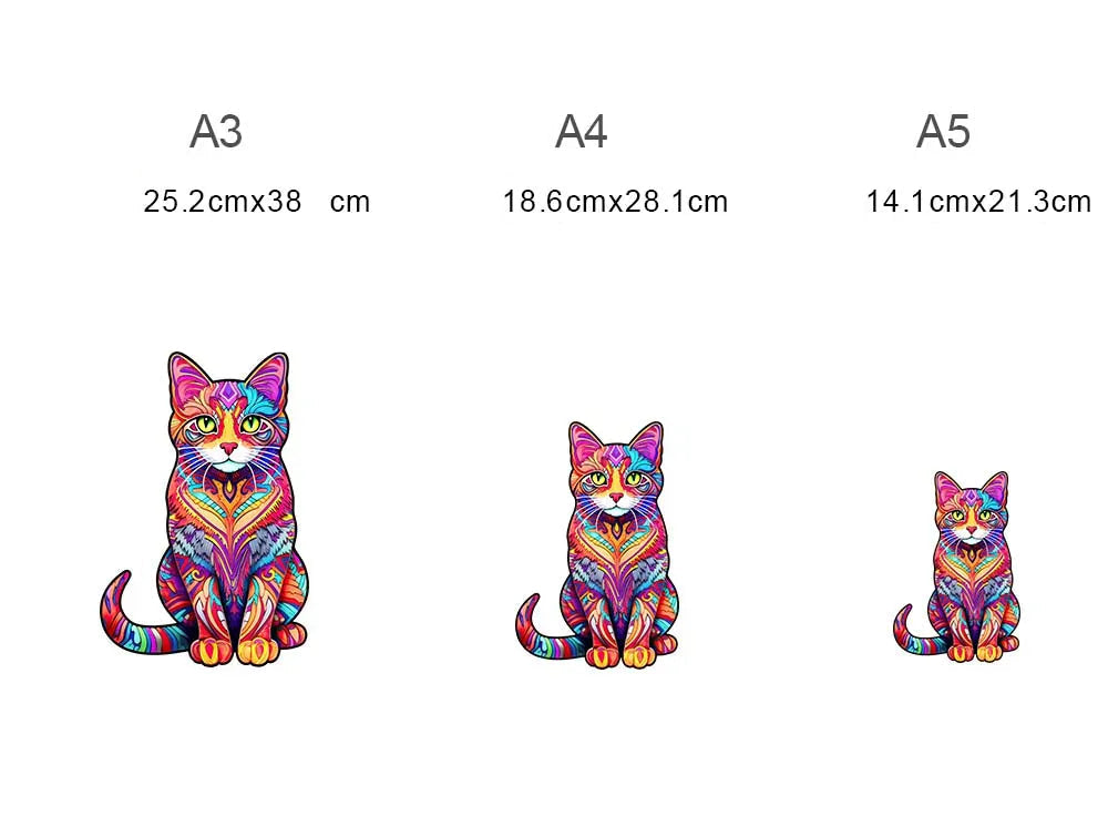 puzzle chat haut en couleur I boutique1one