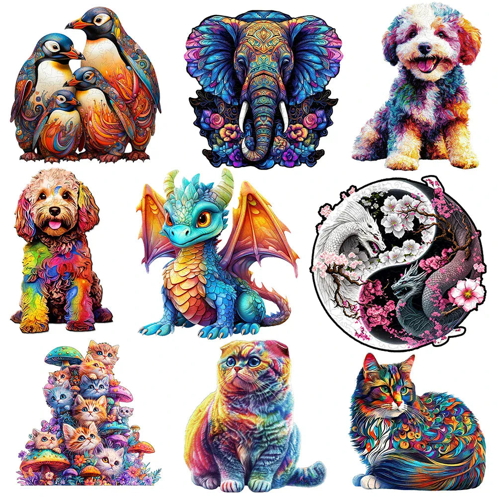 puzzle chats colorés I boutique1one